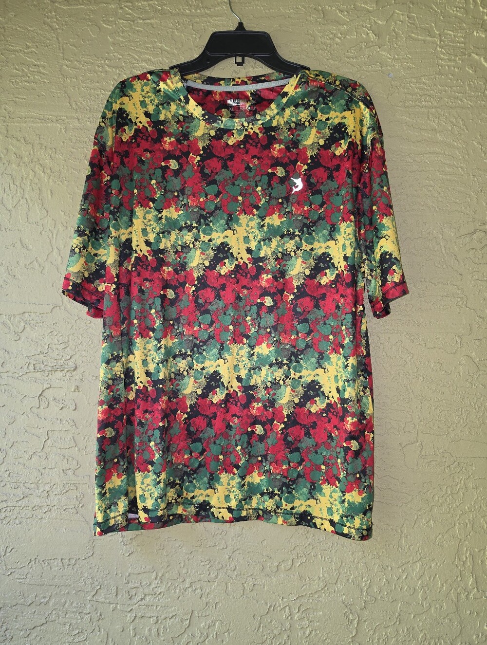 Reel Legends Multicolor Splatter Performance Top - Rasta Mens XL